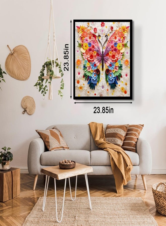 PPuzzling Butterfly Puzzles for Adults 1000 Pieces, Challenging Colorful Flower Butterflies Puzzles with Paper Art, Difficult Animal Plant Jigsaw Puzzles for Adults - Image 3